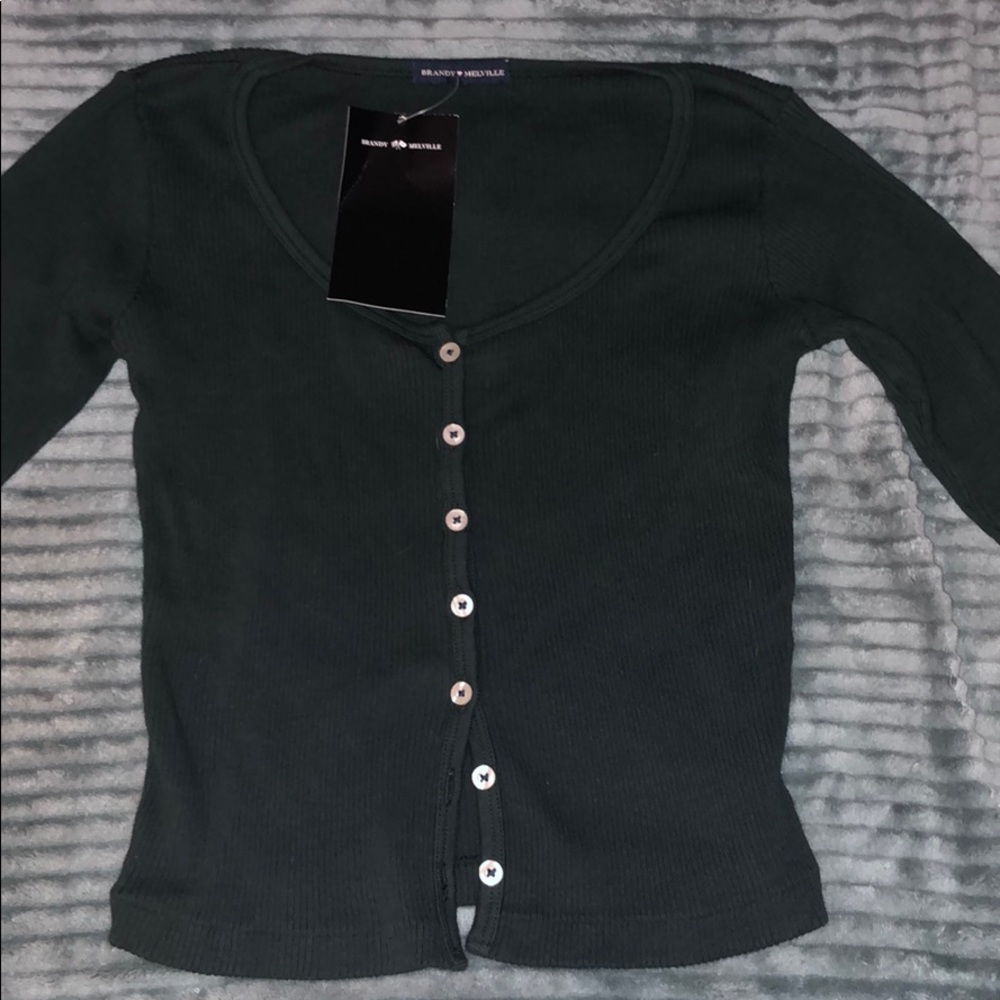 Brandy Melville ribbed long sleeve shirt